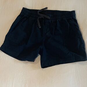 American Giant Women's Navy Blue linen Shorts